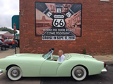 Gene	Marburger and his 1954	Kaiser	Darrin.  
					<a href="/info/2016-Cruise-In-Gallery/037.jpg" download="2016-Cruise-In-037.jpg">Download this Image </a> 